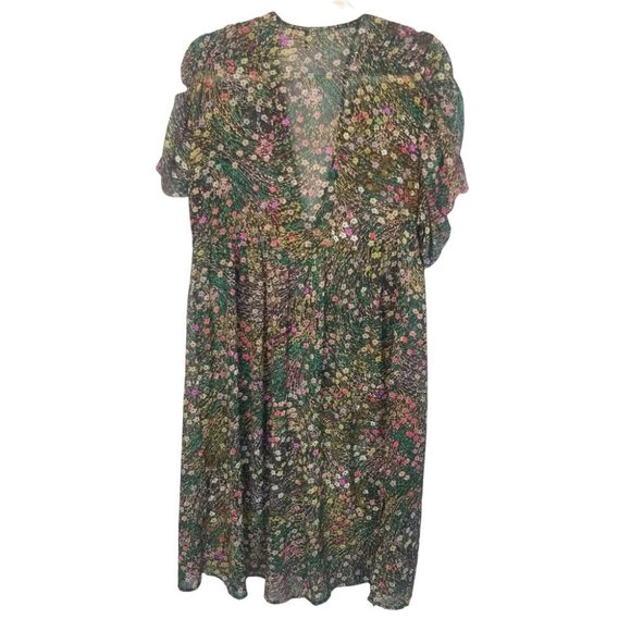 Anthropologie Akemi+Kin Womens XS Green Floral Val - Picture 9 of 9